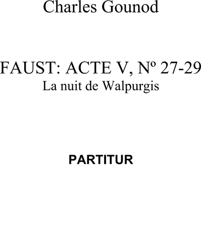 Faust: La Nuit de Walpurgis