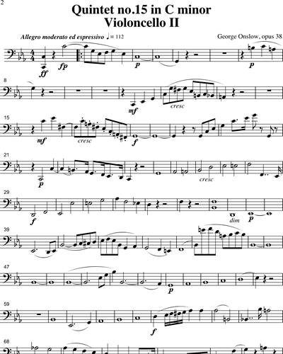 [String Quintet] Cello 2