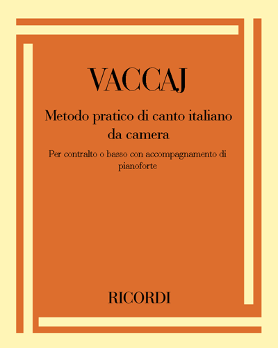 Metodo pratico di canto italiano da camera