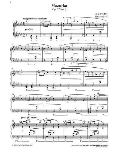 Mazurka Op. 57, No. 3