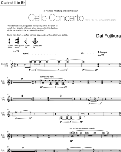 Cello concerto - Version for orchestra