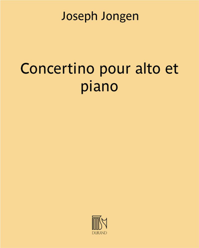 Concertino pour alto et piano