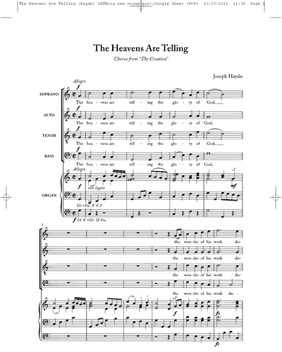 The Heavens Are Telling (Chorus From 'The Creation')