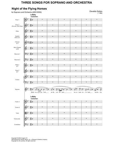 Three Songs for Soprano and Orchestra