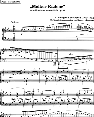 'Melker Candenza' (from 'Piano Concerto No. 3 in C minor, op. 37')