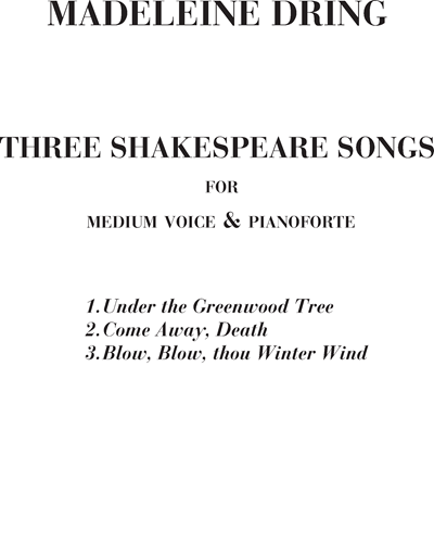 Three Shakespeare songs