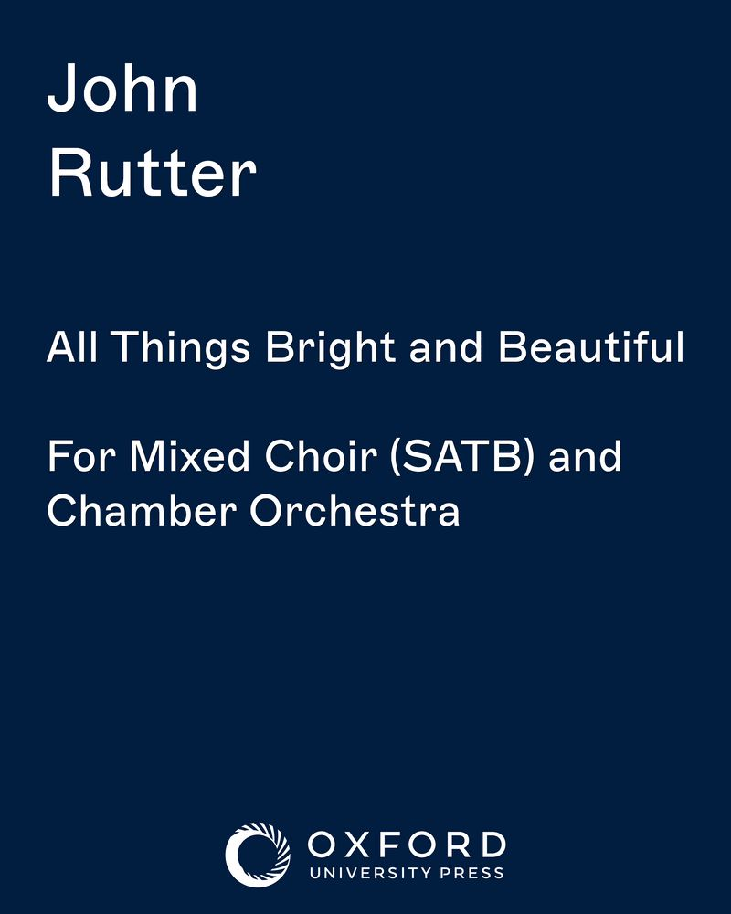 All Things Bright And Beautiful Sheet Music By John Rutter Nkoda