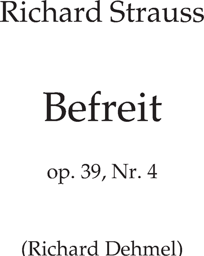 Befreit Op. 39 n. 4 (Transposition cis-Moll)