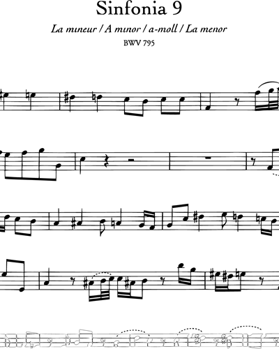 15 Sinfonias à 3 Voix (BWV 787-801), Vol. 2