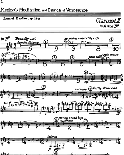 Clarinet 2 in Bb/Clarinet in A 2